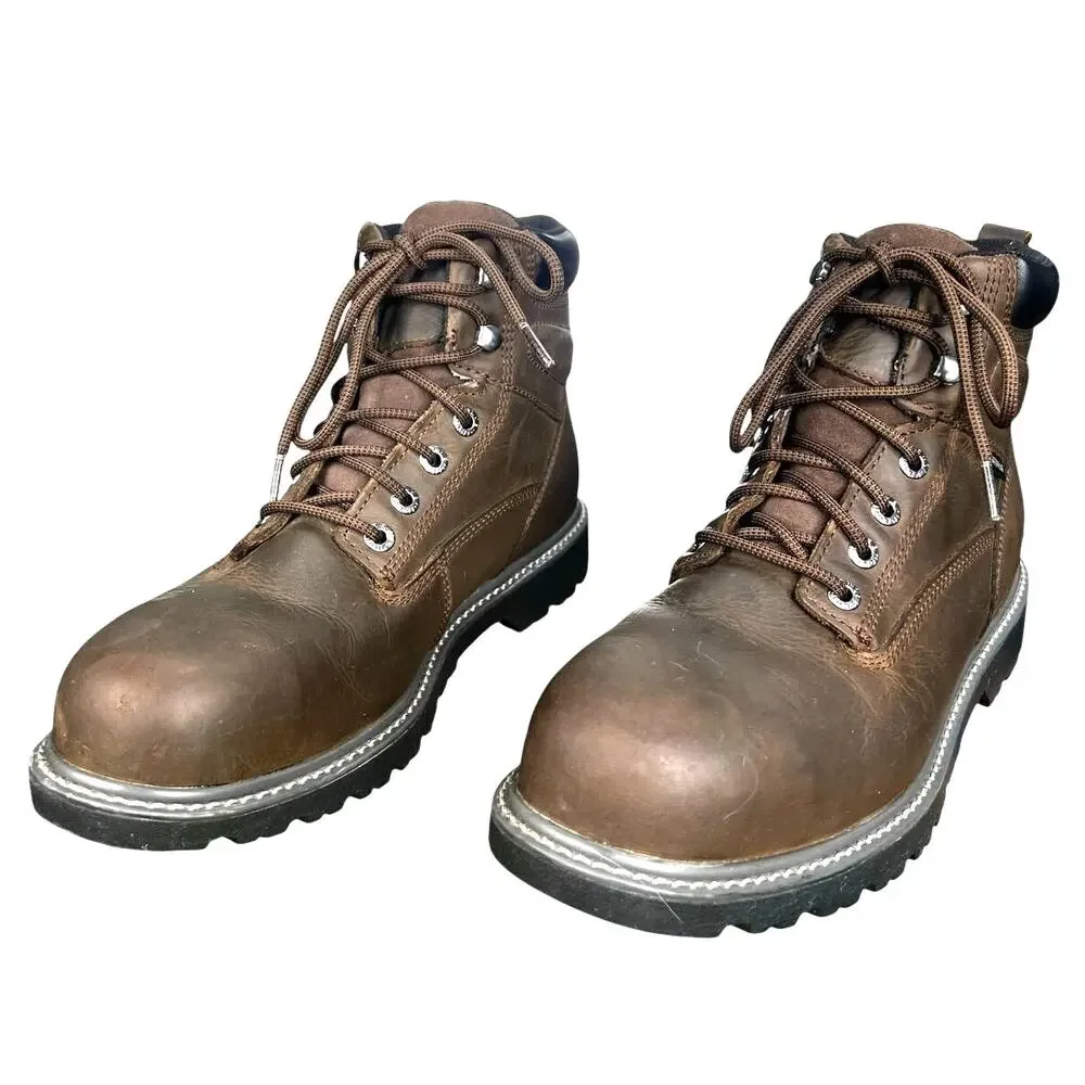 Wolverine Men’s Floorhand Brown Leather Steel Toe Work Boot Size US 12